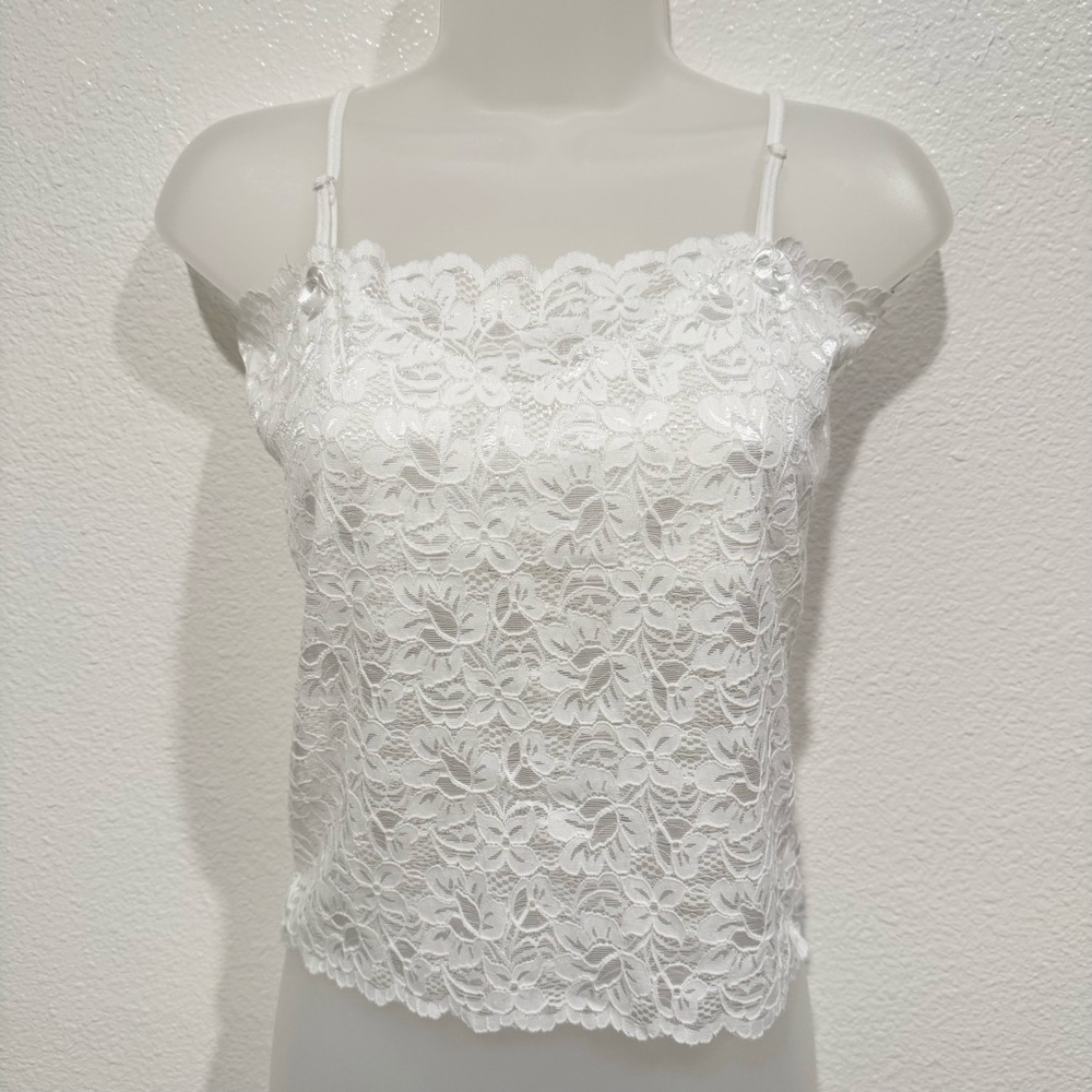 NEW white lace sleeveless camisole tank top blouse shirt